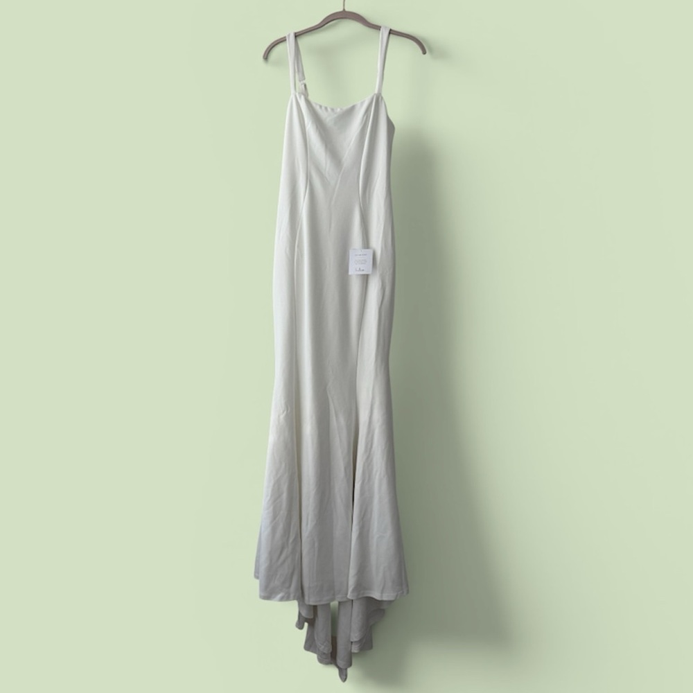 Lulus Safine White Backless Mermaid Maxi Dress - Size S - Picture 2 of 3